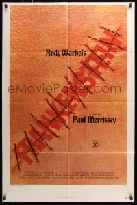 7b088 ANDY WARHOL'S FRANKENSTEIN 2D 1sh 1974 Paul Morrissey, great image of title in stitches!
