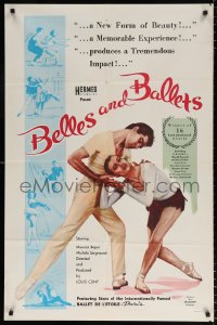 7b137 BELLES & BALLETS 1sh 1960 great completely different images from French dance documentary!