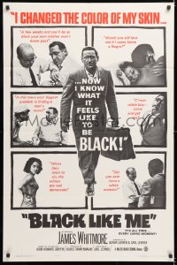 7b160 BLACK LIKE ME 1sh 1964 Carl Lerner, James Whitmore, know what it feels like to be black!