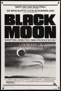 7b162 BLACK MOON 1sh 1975 Louis Malle, Therese Giehse, cool surreal artwork!