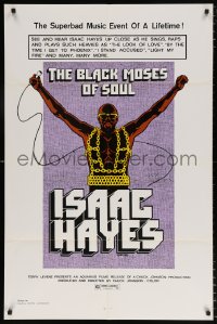 7b163 BLACK MOSES OF SOUL 1sh 1973 Isaac Hayes, the superbad music event of a lifetime!