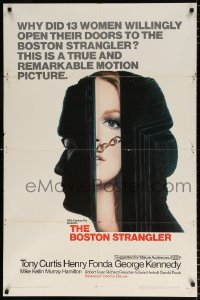 7b174 BOSTON STRANGLER 1sh 1968 Tony Curtis, Henry Fonda, he killed thirteen girls!