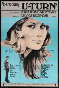 7b404 GIRL IN BLUE Canadian 1sh 1974 portrait images of sexy Maud Adams & David Selby!