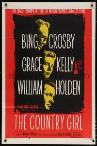 7b234 COUNTRY GIRL 1sh R1959 Grace Kelly, Bing Crosby, William Holden, by Clifford Odets!
