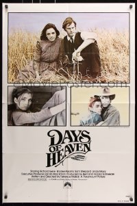 7b257 DAYS OF HEAVEN 1sh 1978 Richard Gere, Brooke Adams, directed by Terrence Malick!