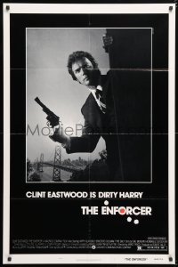7b326 ENFORCER 1sh 1976 classic image of Clint Eastwood as Dirty Harry holding .44 magnum!