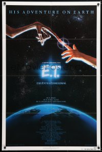 7b312 E.T. THE EXTRA TERRESTRIAL NSS style 1sh 1982 Steven Spielberg classic, John Alvin art!