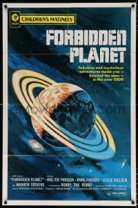7b366 FORBIDDEN PLANET 1sh R1972 fabulous and mysterious adventures await you in the year 2200!