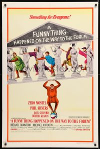 7b383 FUNNY THING HAPPENED ON THE WAY TO THE FORUM 1sh 1966 wacky image of Zero Mostel!