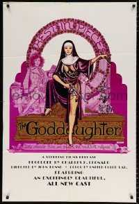 7b411 GODDAUGHTER 1sh 1972 sexy The Godfather parody artwork by director Donn Greer!