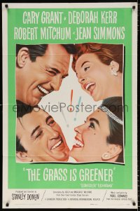 7b423 GRASS IS GREENER 1sh 1961 Cary Grant, Deborah Kerr, Robert Mitchum, Jean Simmons