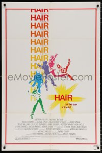 7b432 HAIR 1sh 1979 Milos Forman musical, Treat Williams, let the sun shine in!