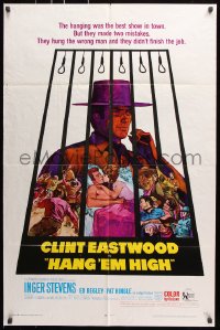 7b433 HANG 'EM HIGH 1sh 1968 Eastwood, they hung the wrong man & didn't finish the job!