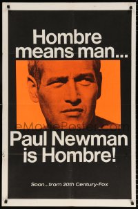 7b459 HOMBRE teaser 1sh 1966 Paul Newman, Martin Ritt, Fredric March, it means man!