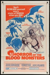 7b465 HORROR OF THE BLOOD MONSTERS 1sh 1970 Al Adamson directed horror sci-fi!