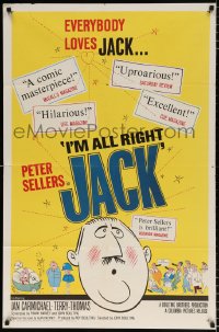 7b481 I'M ALL RIGHT JACK 1sh 1960 everybody loves Peter Sellers, English!