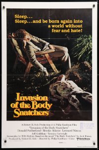 7b506 INVASION OF THE BODY SNATCHERS style B int'l 1sh 1978 Kaufman remake, cool & different!