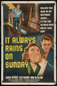 7b515 IT ALWAYS RAINS ON SUNDAY 1sh 1949 convict escapes but finds his girl is married!