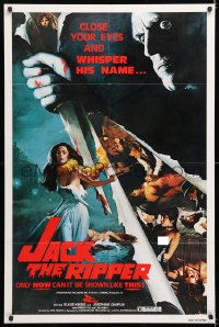 7b532 JACK THE RIPPER 1sh 1979 Jess Franco, Klaus Kinski, cool sexy horror art by Copeland!