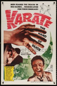 7b566 KARATE THE HAND OF DEATH 1sh 1961 men feared the death in his hands, martial arts, wild!