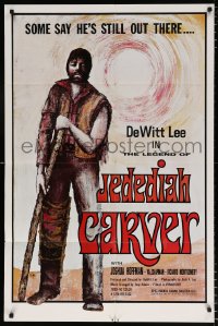 7b584 LEGEND OF JEDEDIAH CARVER 1sh 1976 wonderful art of Dewitt Lee in the title role!