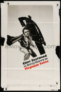 7b637 MAGNUM FORCE 1sh 1973 best image of Clint Eastwood is Dirty Harry pointing his huge gun!