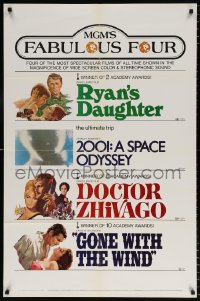 7b655 MGM'S FABULOUS FOUR 1sh 1971 Ryan's Daughter, 2001, Doctor Zhivago & Gone With the Wind!