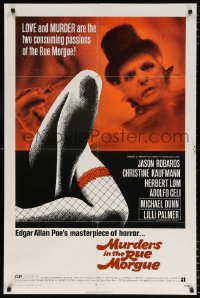 7b681 MURDERS IN THE RUE MORGUE 1sh 1971 Edgar Allan Poe, sexy legs in fishnet stockings!