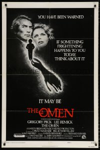 7b716 OMEN style F 1sh 1976 Gregory Peck, Lee Remick, Satanic horror, you've been warned!