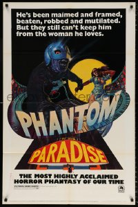 7b745 PHANTOM OF THE PARADISE revised 1sh 1974 Brian De Palma, different artwork by Richard Corben!