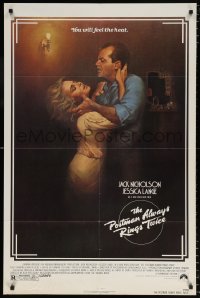 7b759 POSTMAN ALWAYS RINGS TWICE 1sh 1981 art of Jack Nicholson & Jessica Lange by Rudy Obrero!