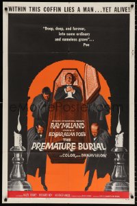 7b761 PREMATURE BURIAL 1sh 1962 Edgar Allan Poe, Reynold Brown art of Ray Milland buried alive!