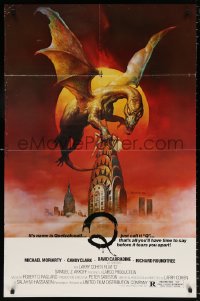 7b774 Q 1sh 1982 Winged Serpent Quetzalcoatl, Michael Moriarty, Candy Clark!
