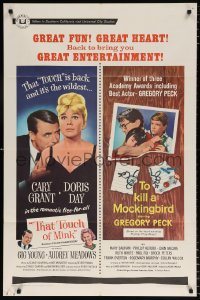 7b911 THAT TOUCH OF MINK/TO KILL A MOCKINGBIRD 1sh 1967 Cary Grant/Gregory Peck double bill!