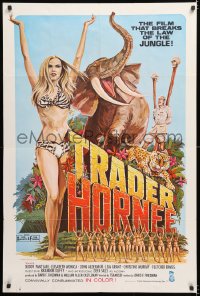 7b936 TRADER HORNEE 1sh 1970 the film that breaks the law of the jungle, sexiest artwork!