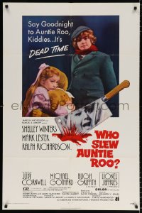 7b975 WHO SLEW AUNTIE ROO 1sh 1972 mad Shelley Winters, say goodnight, it's dead time!