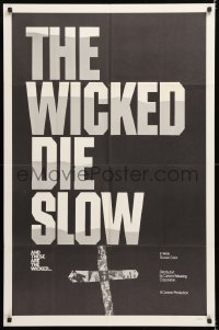 7b978 WICKED DIE SLOW 1sh 1968 Gary Allen, Steve Rivard, sexploitation western!, white title!