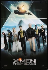 7b991 X-MEN: FIRST CLASS style D int'l teaser DS 1sh 2011 James McAvoy, Bacon, Marvel sci-fi!