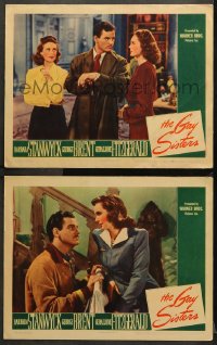 7c824 GAY SISTERS 2 LCs 1942 great images of Brent with Nancy Coleman & Geraldine Fitzgerald!