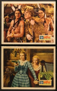 7c870 LAST OF THE MOHICANS 2 LCs 1936 Wilcoxon, Barnes, Angel, Native American Philip Reed!