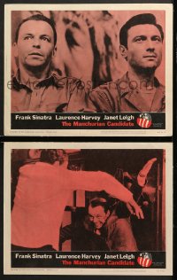 7c892 MANCHURIAN CANDIDATE 2 LCs 1962 Frank Sinatra, Laurence Harvey, directed by John Frankenheimer!