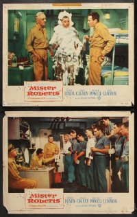 7c898 MISTER ROBERTS 2 LCs 1955 Henry Fonda, James Cagney, William Powell, Jack Lemmon, John Ford!