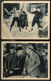 7c959 SNOWDRIFT 2 LCs 1923 Buck Jones & Dorothy Manners wearing fur, cool action images!
