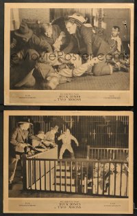 7c983 TWO MOONS 2 LCs 1920 great images of western cowboy Buck Jones, Carol Holloway!