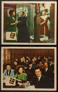 7c987 WALLS OF JERICHO 2 LCs 1948 great images of Cornel Wilde, Darnell, Anne Baxter!