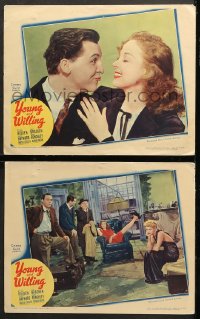 7c998 YOUNG & WILLING 2 LCs 1943 great images of pretty Susan Hayward, Eddie Bracken!