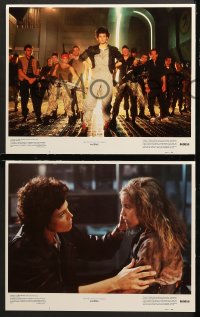 7c032 ALIENS 8 LCs 1986 Cameron, Sigourney Weaver as Ripley, great images!