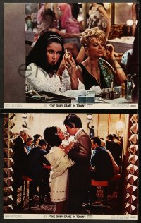 7c218 ONLY GAME IN TOWN 8 color 11x14 stills 1969 Elizabeth Taylor & Warren Beatty in love in Vegas!
