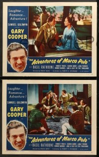 7c366 ADVENTURES OF MARCO POLO 6 LCs R1954 Gary Cooper, Sigrid Gurie, romance & adventure!
