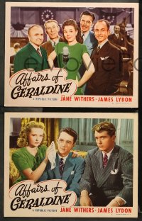 7c585 AFFAIRS OF GERALDINE 3 LCs 1946 great images of Jane Withers in title role & Jimmy Lydon!